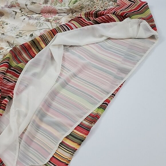 Tristan Women's Maxi Strapless Dress Floral Print Cream Pink Flowy Size 16 - Picture 9 of 16